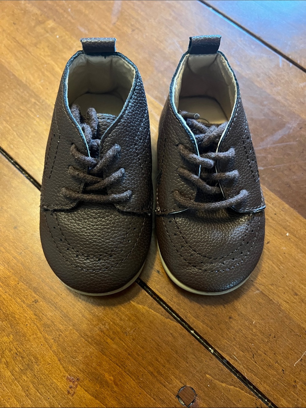 Classic Brown Baby Oxford Shoes - Soft Lace-Up Comfort